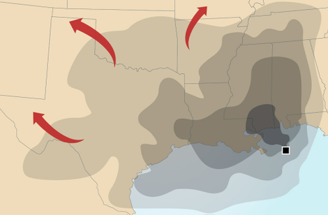 Dense streams of shit are expected to continue spreading throughout the region and the entire United States.
